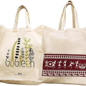 Kraft Paper Look Canvas Shopping Bag Eco Tote - Original